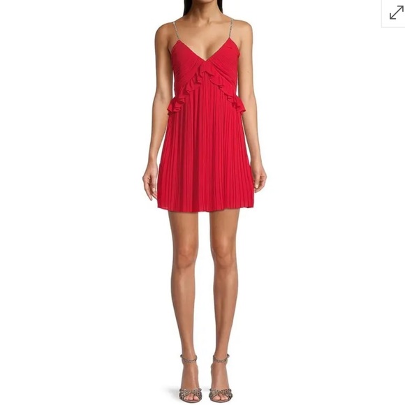 MICHAEL Michael Kors Glitter-Strap Pleated Mini Dress - Picture 4 of 15